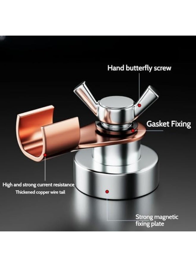 KASTWAVE Magnetic Welding Ground Clamp Set (2PCS) – Heavy Duty Strong Magnet Welding Grounding Clamp for Welding & Cutting – Durable Iron Construction – Medium Size 2.8cm & 3.3cm - Image 5